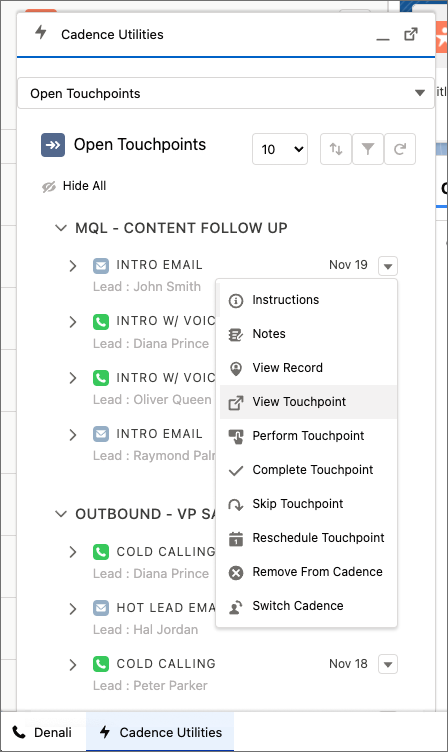 Cadence-Utilities_Actions-Dropdown-View-Touchpoint.png