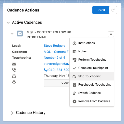Cadence-Actions_Actions-Dropdown-Skip-Touchpoint.png