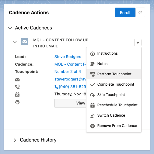 Cadence-Actions_Actions-Dropdown-Perform-Touchpoint.png